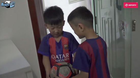 The story of how two Chinese boys managed to meet Messi