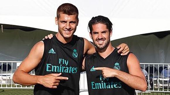 Real Madrid dressing room bids farewell to Morata