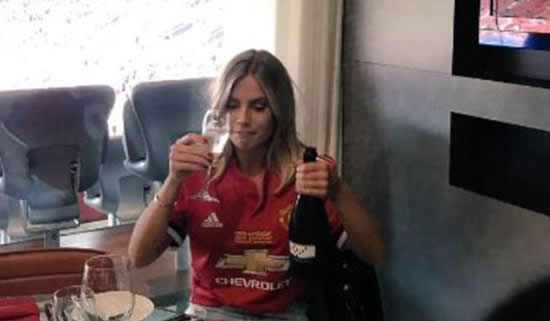 Victor Lindelof's fiancee having fun at Old Trafford… despite him being dropped from Manchester United squad