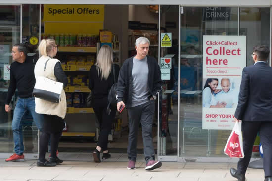 Jose Mourinho heads out shopping at Tesco as Manchester United boss relaxes after West Ham thumping