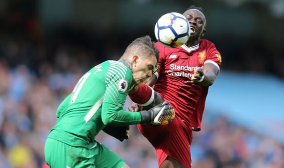 Liverpool's Sadio Mane writes to Man City's Ederson on social media