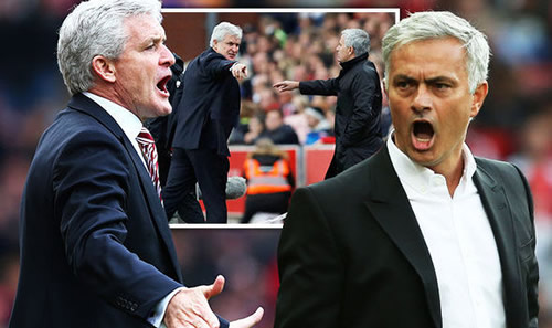 Stoke 2 Manchester United 2: Mark Hughes accuses Jose Mourinho of ‘lazy’ jibes