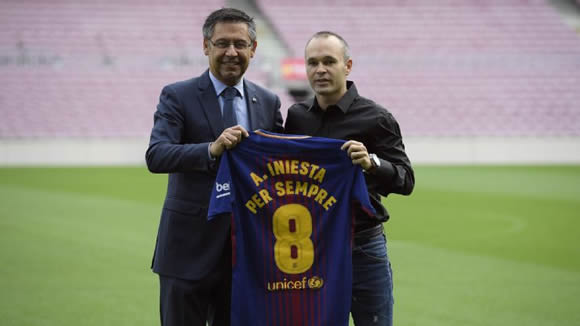 Andres Iniesta agrees new 'lifetime contract' with Barcelona