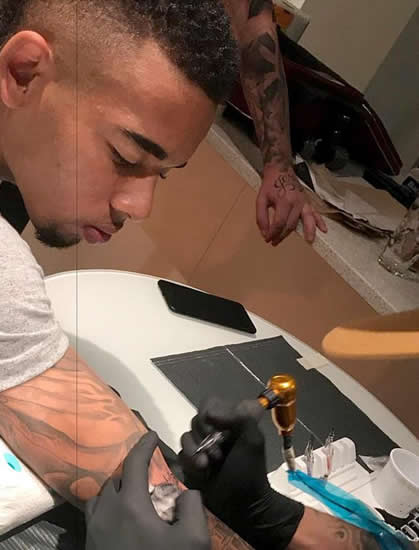 Gabriel Jesus reveals new tattoo as Manchester City ace celebrates stunning start to season