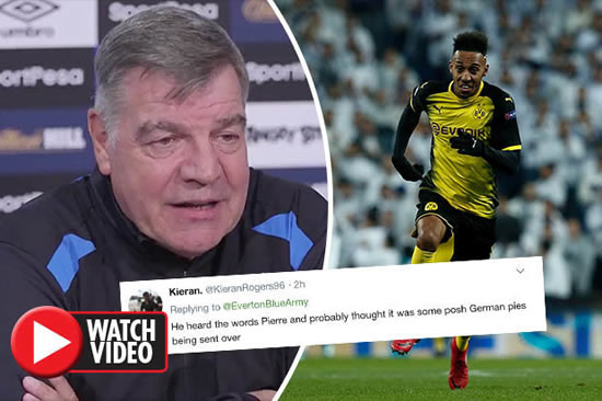 Sam Allardyce refuses to rule out Aubameyang transfer – so Everton fans did it for him