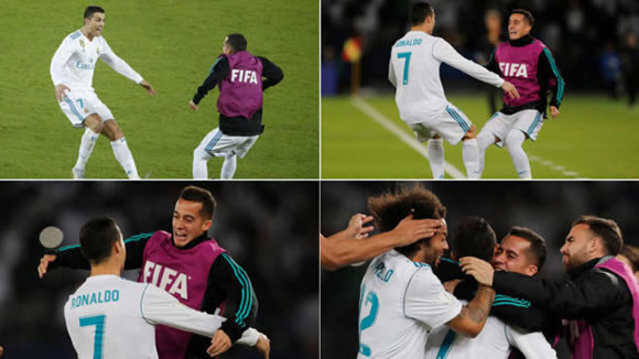 Why did Cristiano Ronaldo celebrate his goal with Lucas Vazquez?