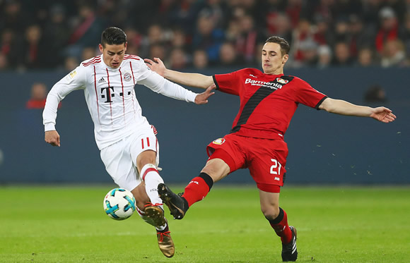 Bayer Leverkusen 1 - 3 Bayern Munich: Bayern triumph in Leverkusen to pull further clear in the Bundesliga