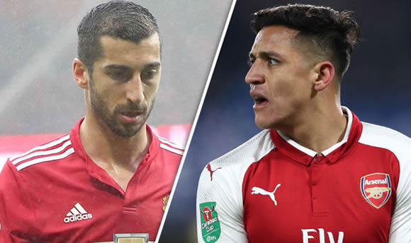 Man Utd and Arsenal agree straight swap deal for Alexis Sanchez and Henrikh Mkhitaryan