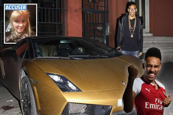 Arsenal ace Aubameyang probed by cops 'for trying to hit woman with his gold Lamborghini'