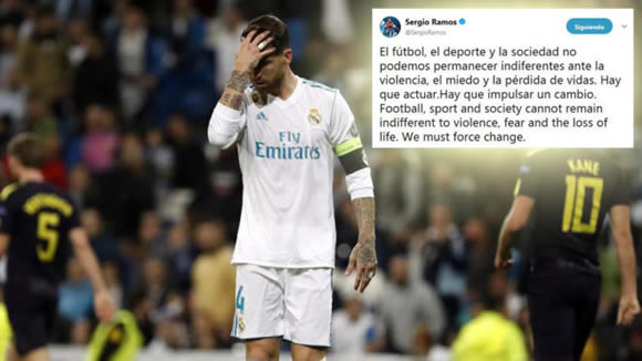 Sergio Ramos demands change after the violent clashes between fans in Bilbao