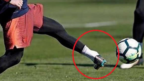 This Picture Of Lionel Messi's Left Foot In Training Proves He's Not Human