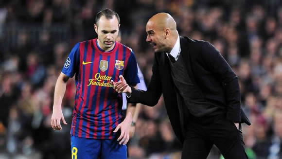 Guardiola keen on Barcelona reunion with Iniesta at Manchester City
