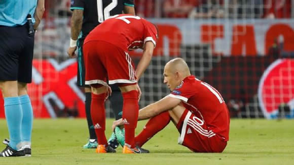 Arjen Robben, Jerome Boateng, Javi Martinez all injured as Bayern lose