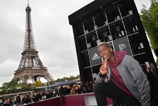 Manchester United star Paul Pogba in Paris with his mum to launch new adidas clothing range