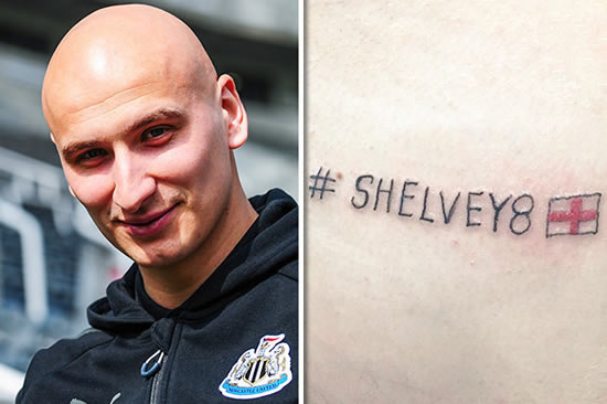 Newcastle fan inks Jonjo Shelvey tattoo on his BUM in furious swipe at England axe