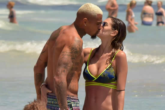 Kevin-Prince Boateng enjoys summer break with stunning wife during beach holiday