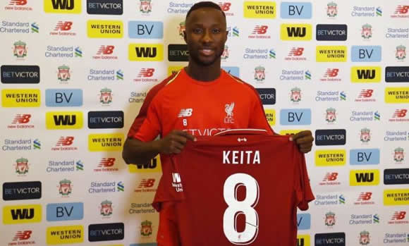 Naby Keita joins Liverpool, takes Steven Gerrard's No. 8 shirt
