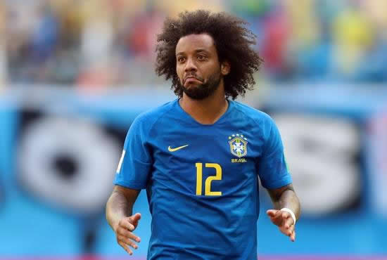 Brazil's Marcelo a doubt for Mexico match, Douglas Costa ruled out