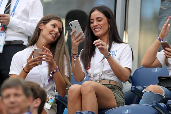Becky Vardy risks revealing EVERYTHING in tiny ripped shorts at England vs Belgium game