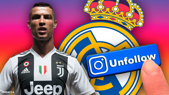 Cristiano Ronaldo unfollows Real Madrid on Instagram
