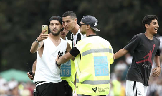 Cristiano Ronaldo debut abandoned as Juventus fans invade pitch and mob Ballon d'Or winner and team-mates