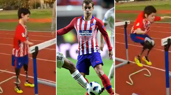 Griezmann congratulates courageous young fan with disabilities