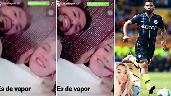 Controversial video of Aguero smoking with an 18-year-old model