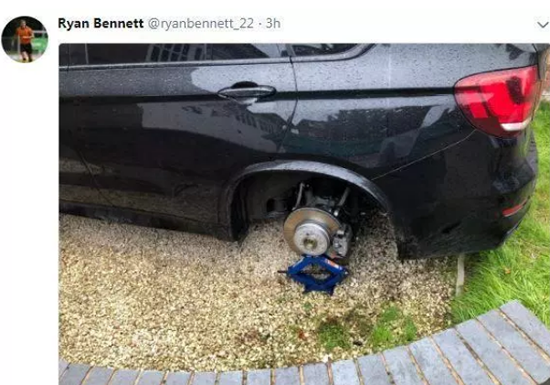 Wolves star Ryan Bennett fuming after 'scumbag' steals tyres from his luxury £60k BMW in overnight raid