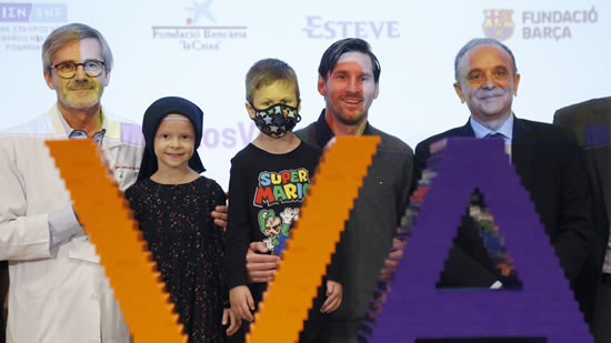 Messi lays the foundations for the new SJD Pediatric Cancer Center in Barcelona