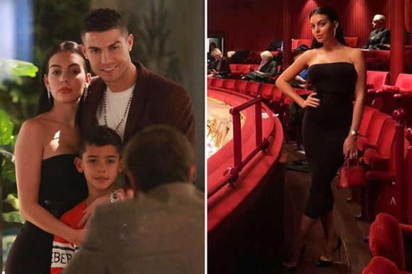 Cristiano Ronaldo treats Georgina Rodriguez and Cristiano Jnr to a meal at his London restaurant and a night at the opera