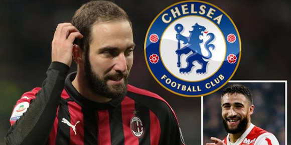 Chelsea hold talks with AC Milan and Juventus over Gonzalo Higuain… and are also chasing Nabil Fekir
