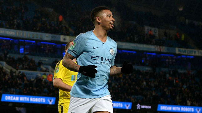 Manchester City 9 Burton Albion 0: Jesus grabs four as City cruise past Brewers
