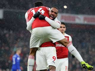 Arsenal 2 Cardiff City 1: Aubameyang and Lacazette see Gunners bounce back