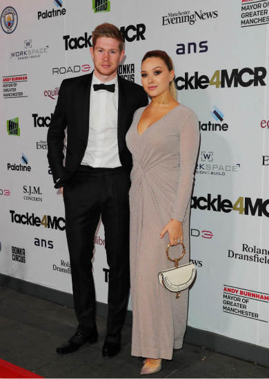 Man City stars De Bruyne, Walker and Ederson joined by stunning Wags on red carpet for Kompany's charity dinner