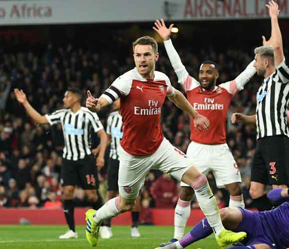 Arsenal 2 Newcastle United 0: Ramsey and Lacazette send Gunners third