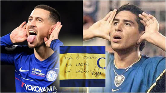 Hazard-Riquelme connection: Admiration, celebrations and a gifted shirt