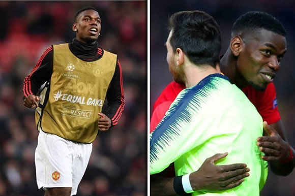 Man Utd fans FURIOUS with Paul Pogba after Lionel Messi hug - is star off to Barcelona?