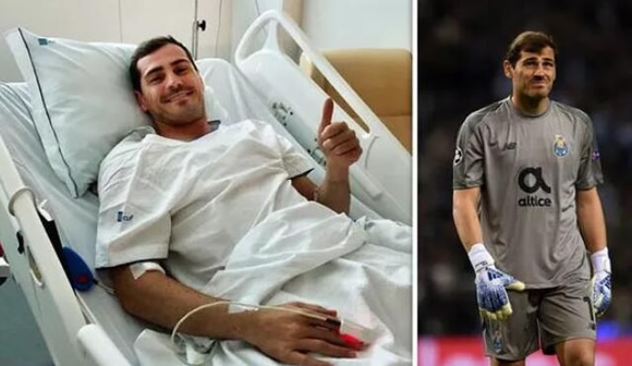Iker Casillas gives health update after suffering heart attack in Porto training