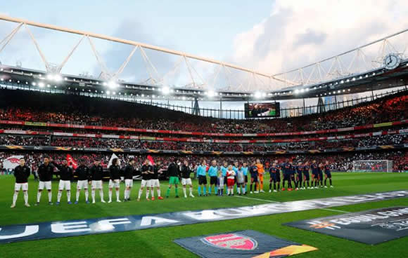 Arsenal mocked after glitzy light show before Valencia clash… in broad daylight