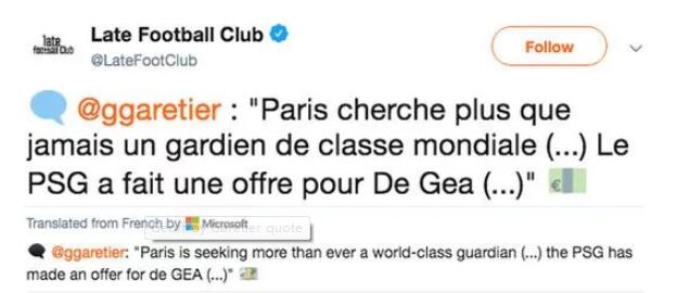 PSG have made offer for David De Gea - French journalist