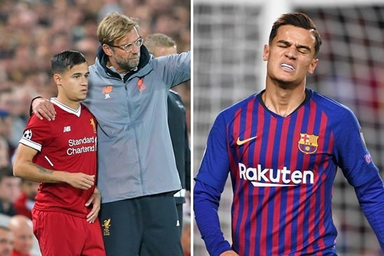 Liverpool boss Jurgen Klopp urged to re-sign Philippe Coutinho from Barcelona 'now'