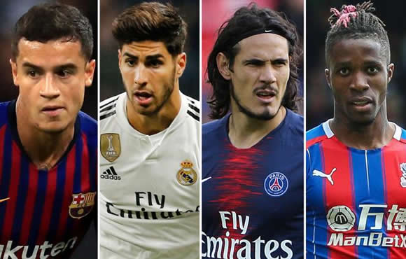 Chelsea will break the bank for Cavani, Asensio, Zaha and Coutinho if they lose Hazard and miraculously escape transfer ban