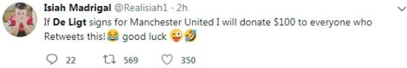 Man Utd fans sure De Ligt wants Old Trafford move after he likes Ferdinand Instagram post celebrating 2008 Champions League triumph