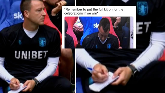 John Terry Writing In His Notepad Has Become An Internet Meme