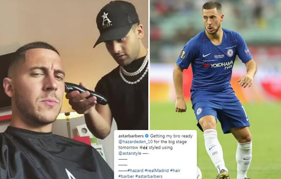 Eden Hazard at Real Madrid: £150million star gets ready 'for the big stage' with fresh trim after leaving Chelsea