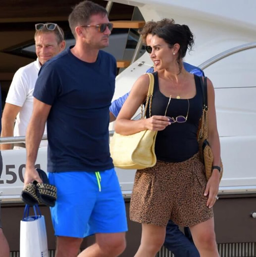 Frank Lampard enjoys break from Chelsea speculation as he suns himself in St Tropez with wife Christine