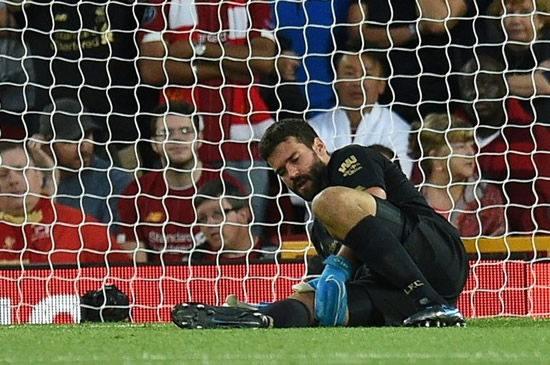 Liverpool's Alisson injures calf, to miss Super Cup