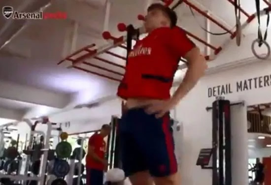Kieran Tierney stuns Arsenal medical staff as he smashes Aubameyang's vertical jump record… despite carrying an injury