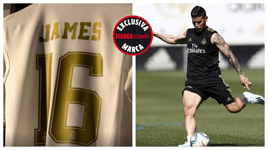James Rodriguez's shirt goes on sale in the Bernabeu store