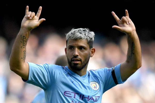 Manchester City 4-0 Brighton and Hove Albion: Aguero brace soured by Laporte injury